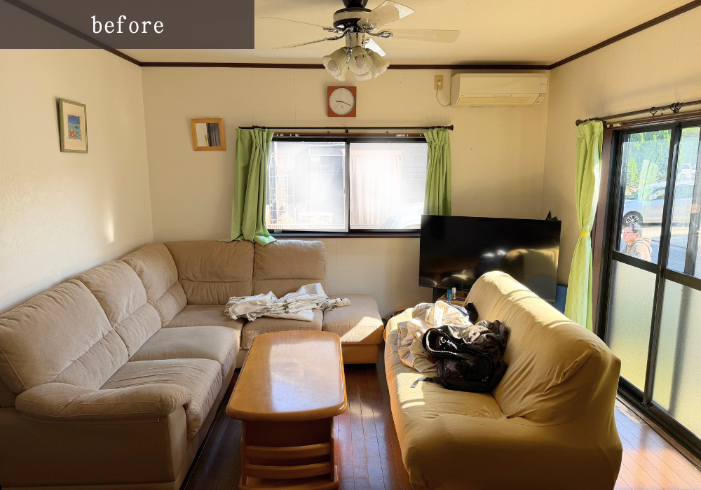 加古郡リフォーム　アクセントクロスで生活に彩りを。内装リフォーム　